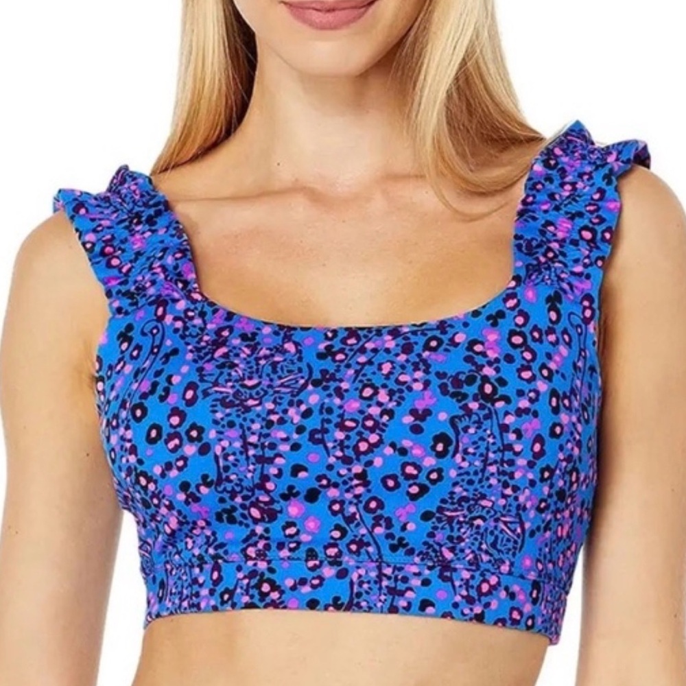 Lilly Pulitzer Luxletic Sports Bra Bundle XXS Luisa Scalloped + Karena Ruffle